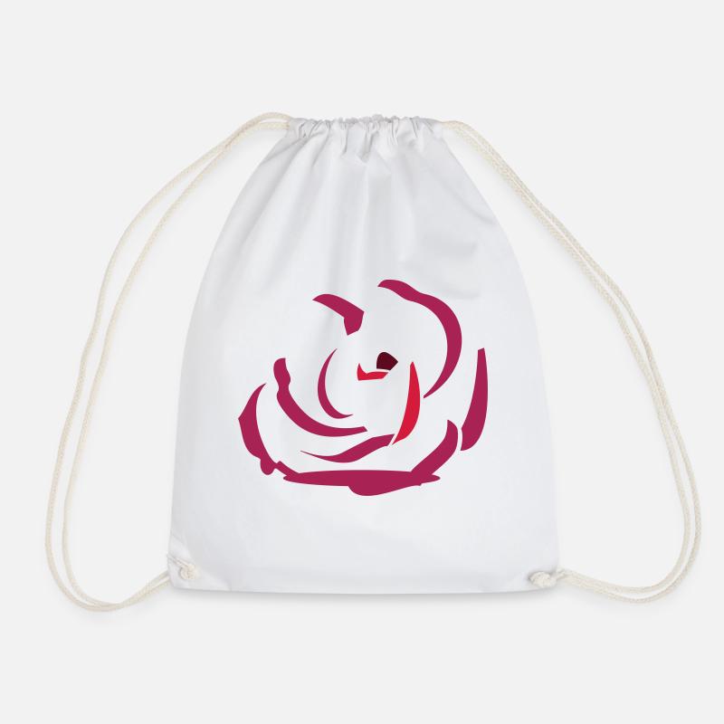 Rose - Turnbeutel - Weiß