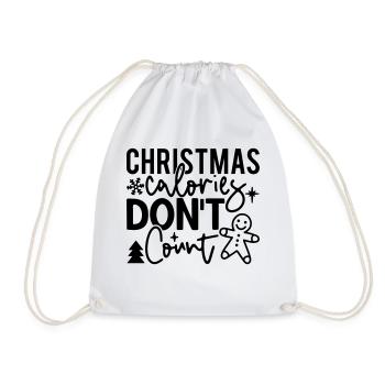 Christmas Calories Don´t Count - Turnbeutel - Weiß - Vorne