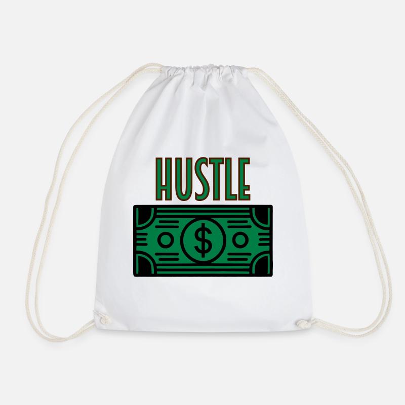 Geschäftsgeldschein - HUSTLE Design - Turnbeutel - Weiß