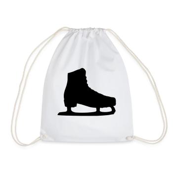 schlittschuh - Turnbeutel - Weiß - Vorne