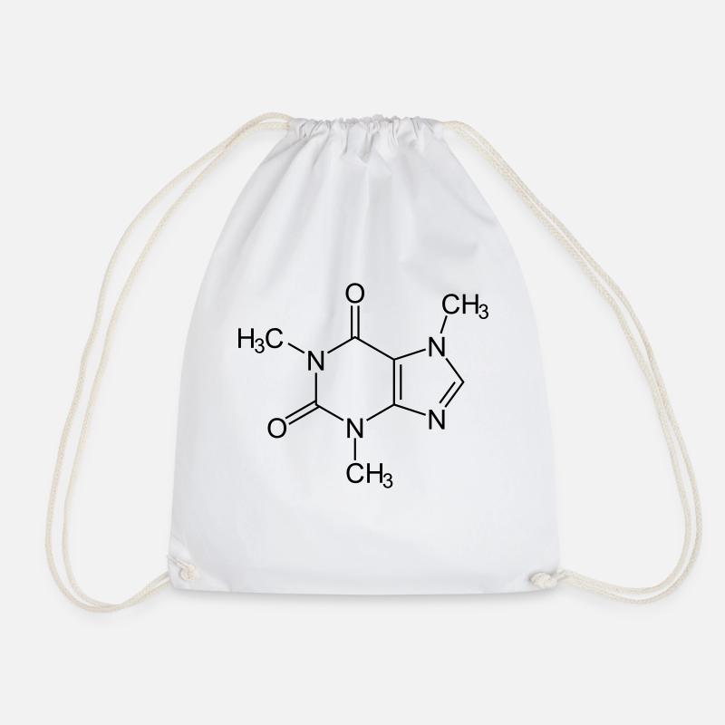 caffeine - Drawstring Bag - white