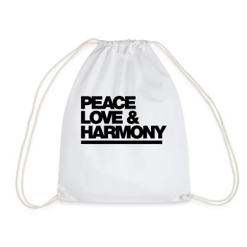 Typo Peace Love Harmony 1C - Sac de sport léger - blanc - Devant