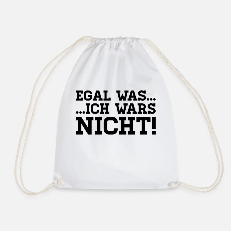 egal was - ich wars nicht! - Turnbeutel - Weiß