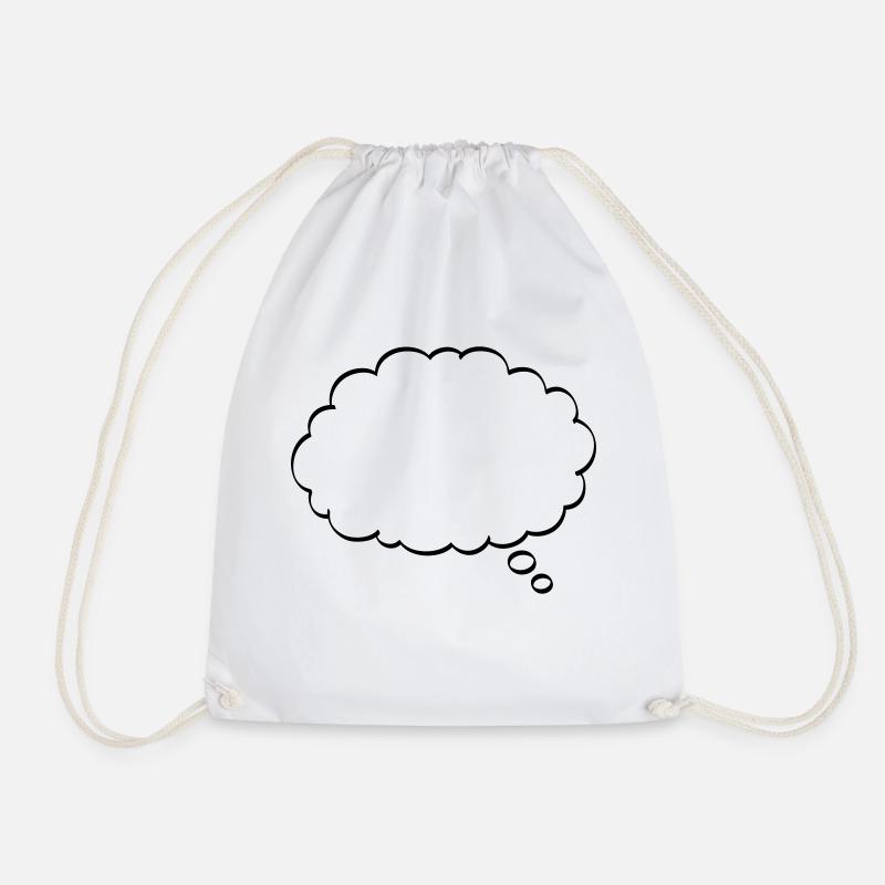 Thought bubble - Drawstring Bag - white