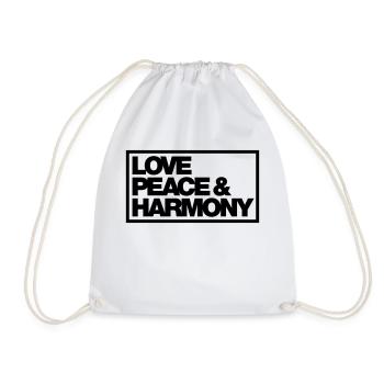 Typo Love Peace Harmony Contour 1C - Sac de sport léger - blanc - Devant