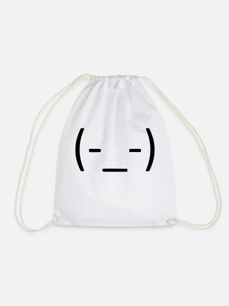 Just keep calm! 😑 - Drawstring Bag - white