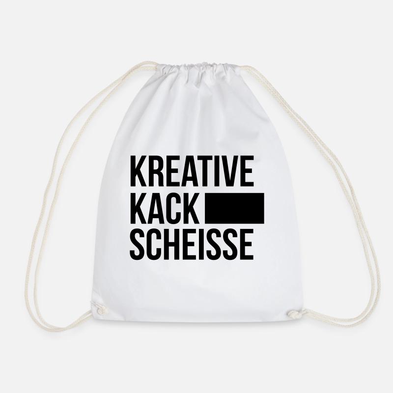 KREATIVE KACK SCHEISSE - Turnbeutel - Weiß