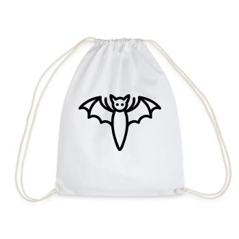 Contour de chauve-souris mystique pour Halloween - Sac de sport léger - blanc - Devant