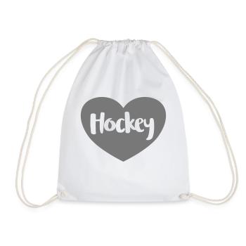 Hockey Love - Turnbeutel - Weiß - Vorne