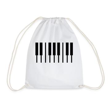 Clavier de piano - Sac de sport léger - blanc - Devant