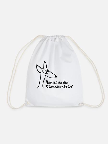 podenco kuehleschrank - Turnbeutel - Weiß