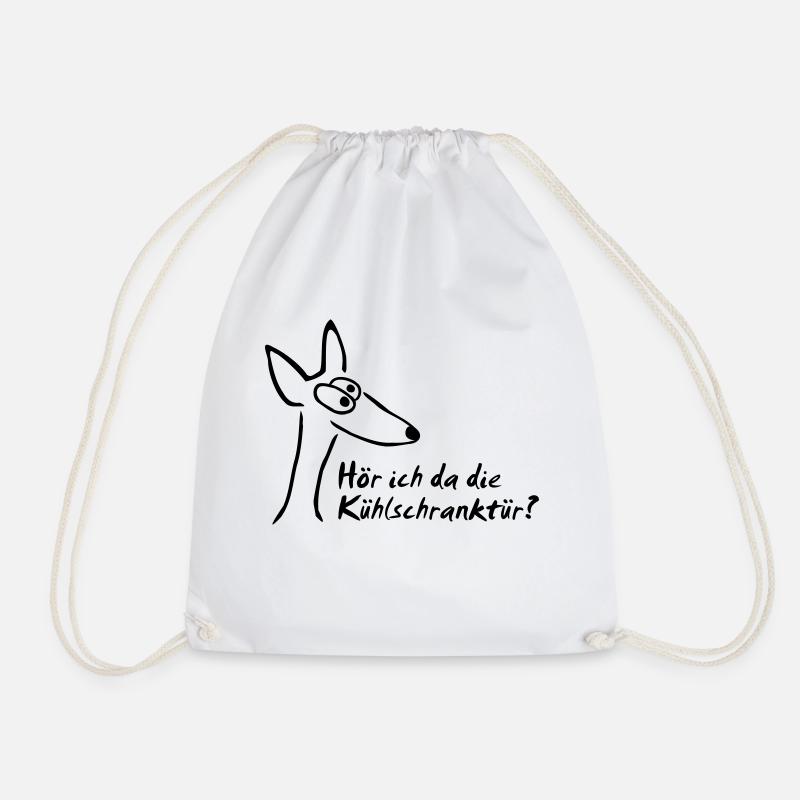 podenco kuehleschrank - Turnbeutel - Weiß