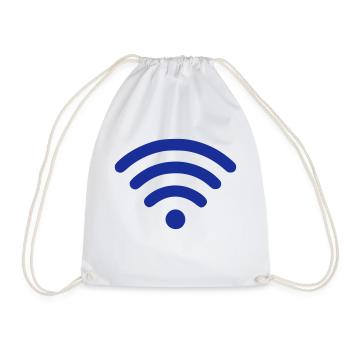 wlan - Turnbeutel - Weiß - Vorne