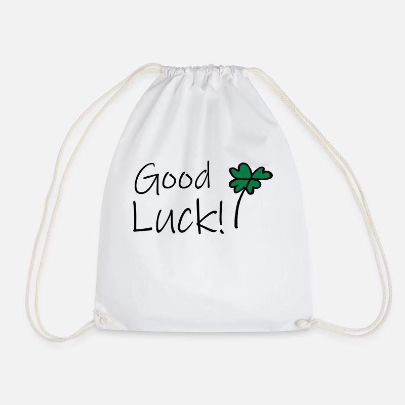 Good Luck - Drawstring Bag - white