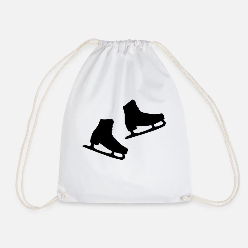 paar_schlittschuhe - Drawstring Bag - white