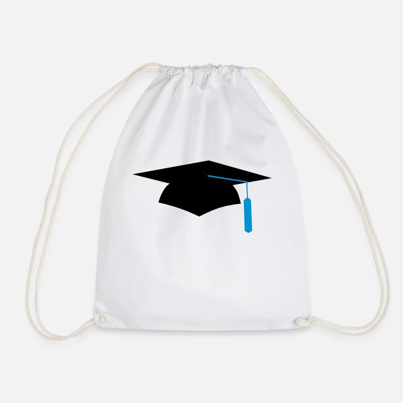 graduation - Drawstring Bag - white