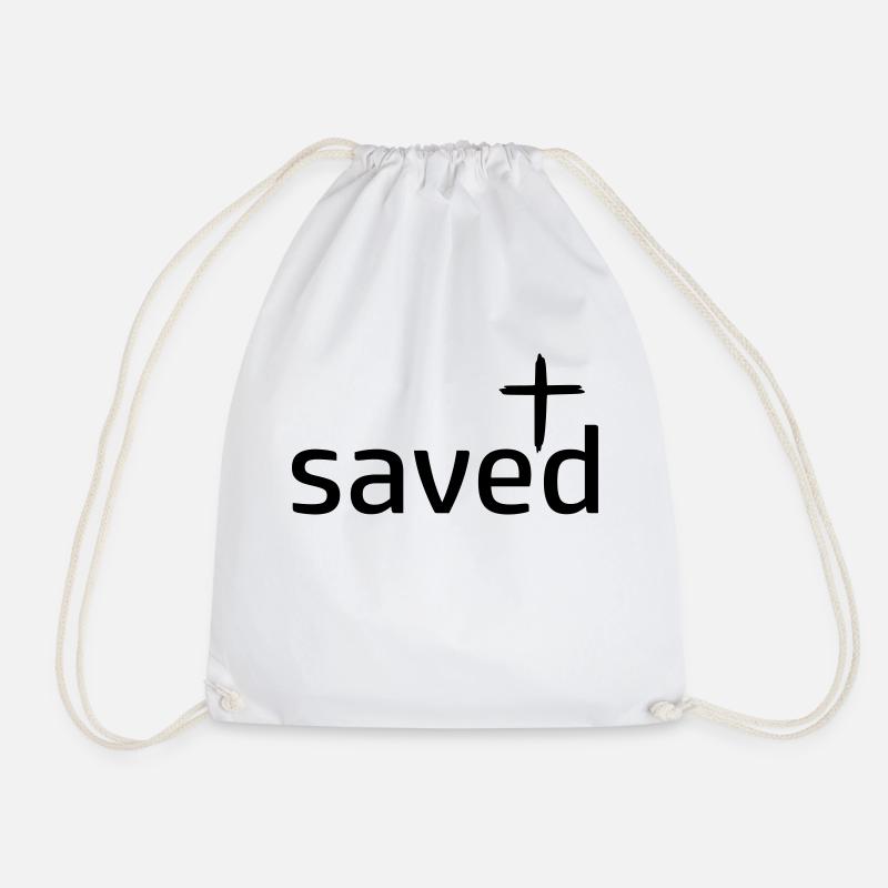saved saved by csDesign - Drawstring Bag - white