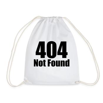 404 Not Found - Drawstring Bag - white - Front