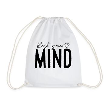 Rest Your Mind – Achtsamkeits-SVG für Ruhe & Balan - Turnbeutel - Weiß - Vorne