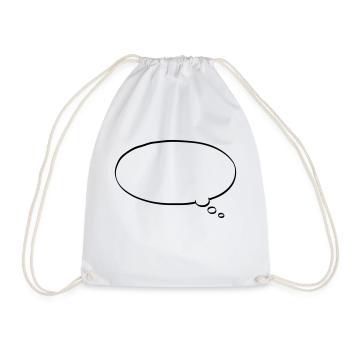 Thought bubble - Drawstring Bag - white - Front