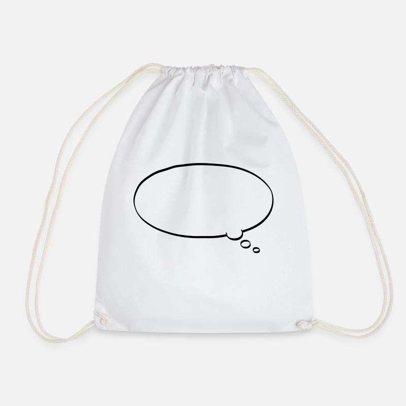 Thought bubble - Drawstring Bag - white