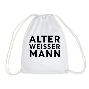 Alter weißer Mann - Turnbeutel - Weiß - Vorne