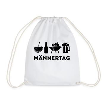 Männertag ASCENSION DAWG SHIRT - Drawstring Bag - white - Front