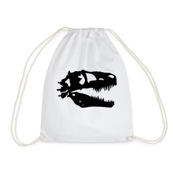 T-rex - Drawstring Bag - white - Front