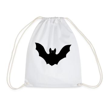 Bat - Drawstring Bag - white - Front