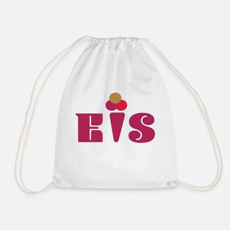 Eis,Eis - Ich liebe Eis - Turnbeutel - Weiß