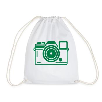 Camera Logo - Drawstring Bag - white - Front