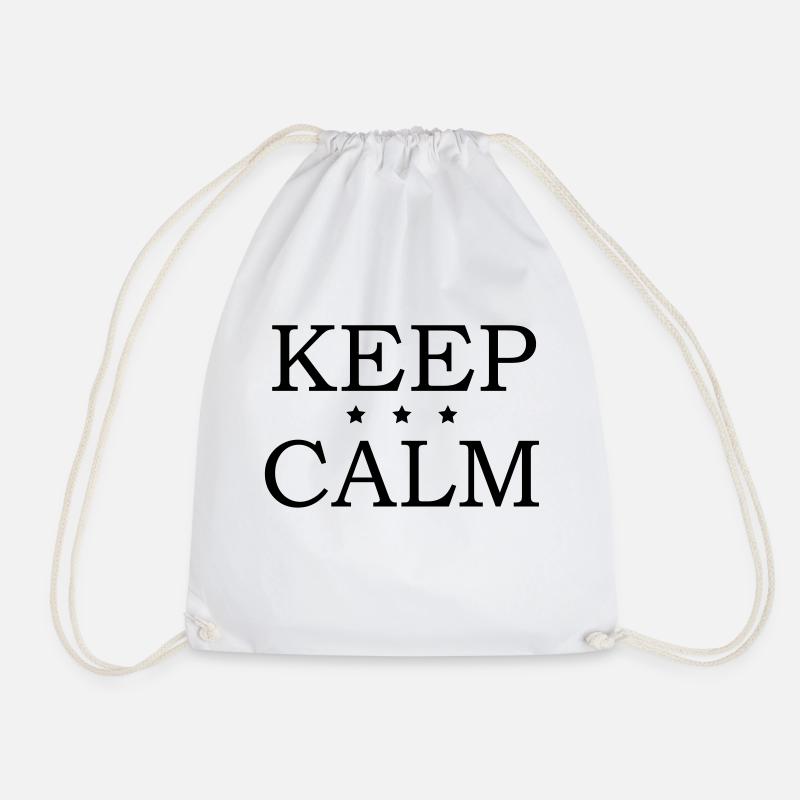 Keep Calm - Drawstring Bag - white
