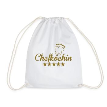 Chefköchin - Turnbeutel - Weiß - Vorne