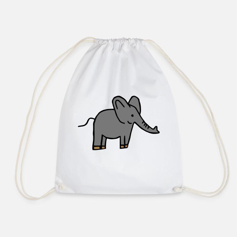 Elefant - Turnbeutel - Weiß