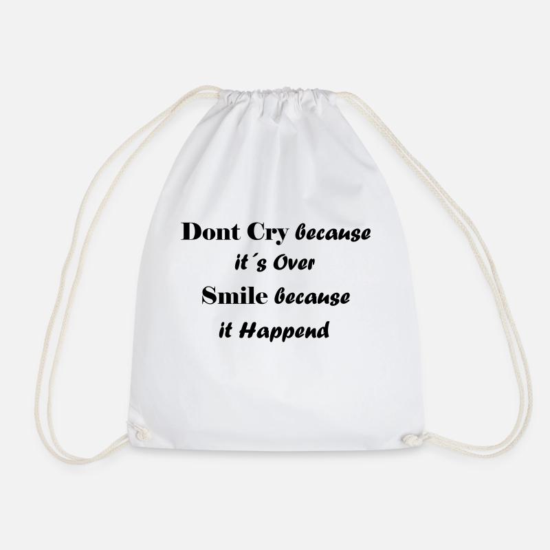 Ne pleure pas parce que c’est fini - lettrage - Sac de sport léger - blanc