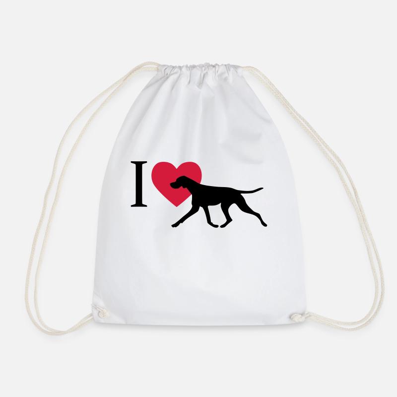 I love Pointer - Turnbeutel - Weiß