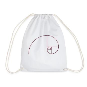 Spirale de Fibonacci, section doré, Phi, evolution - Sac de sport léger - blanc - Devant
