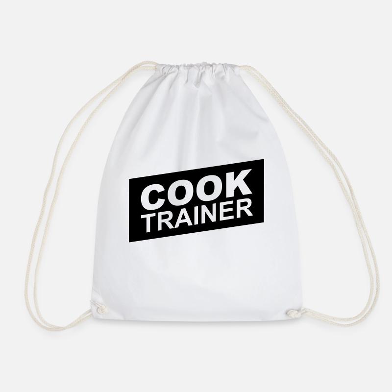 cook trainer - Drawstring Bag - white