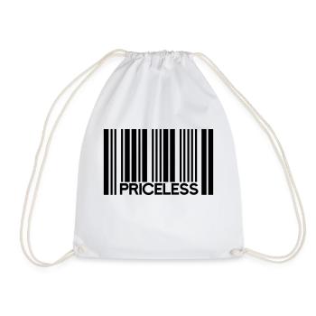 Unbezahlbar Barcode Preis - Turnbeutel - Weiß - Vorne