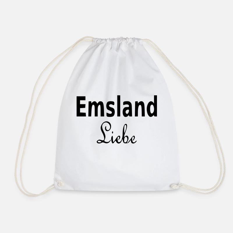Emsland Liebe - Turnbeutel - Weiß