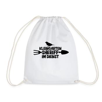 Allotment Sheriff Gardening - Drawstring Bag - white - Front