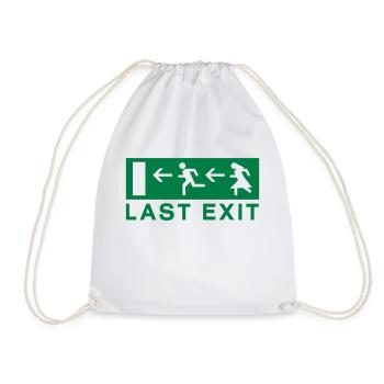 Last exit - Drawstring Bag - white - Front