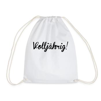 volljährig 18 - Turnbeutel - Weiß - Vorne