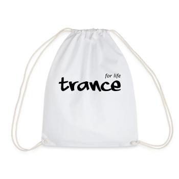 TRANCE for life - Drawstring Bag - white - Front