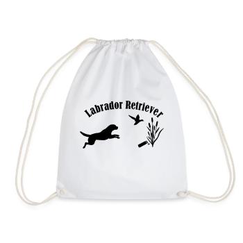 Labrador Retriever - Turnbeutel - Weiß - Vorne