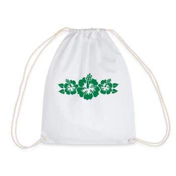 Flowers - Drawstring Bag - white - Front