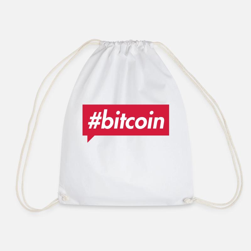 Hashtag Bitcoin - Drawstring Bag - white