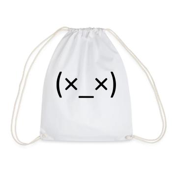 Close your eyes and take a deep breath! 😵‍💫 - Drawstring Bag - white - Front