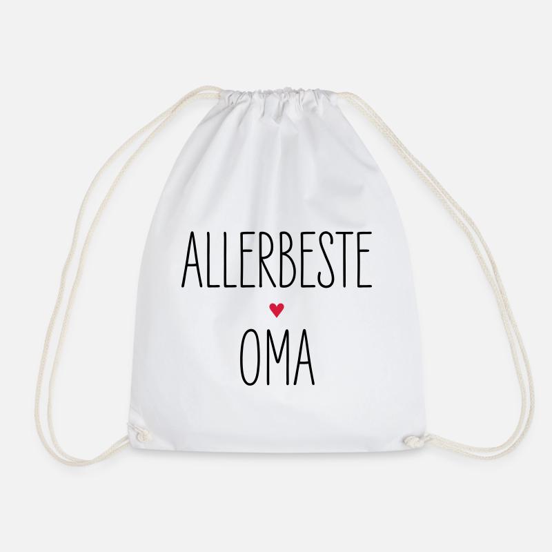 Allerbeste Oma, Beste Großmutter Herz, Geburtstag - Turnbeutel - Weiß