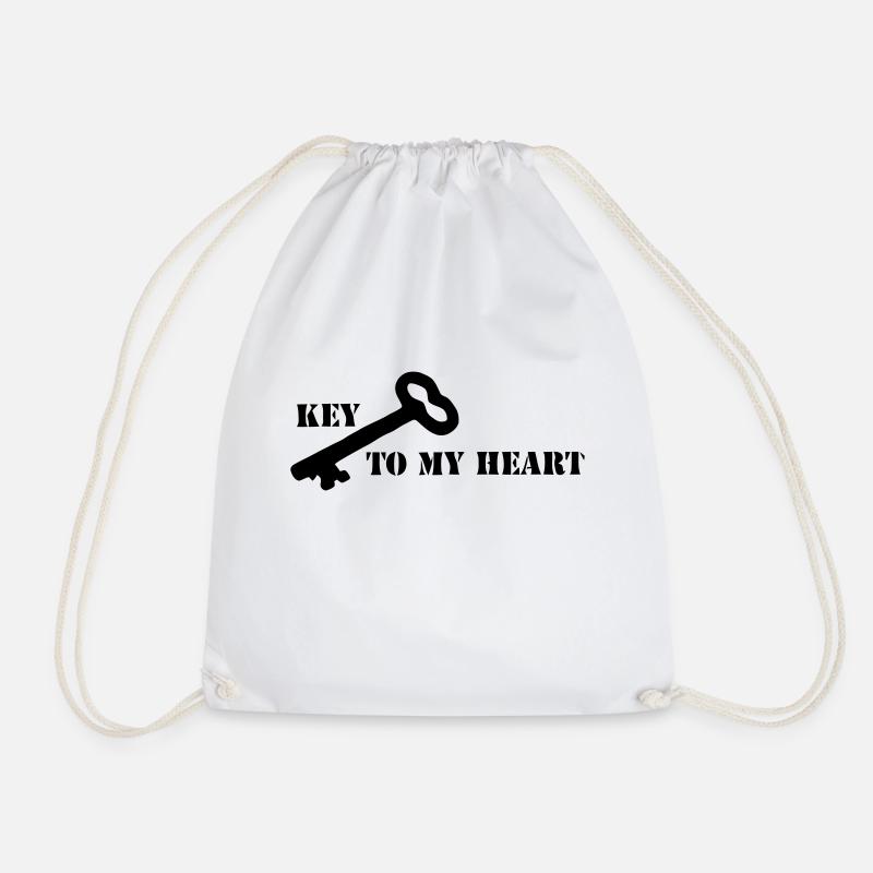 Key To My Heart - Turnbeutel - Weiß